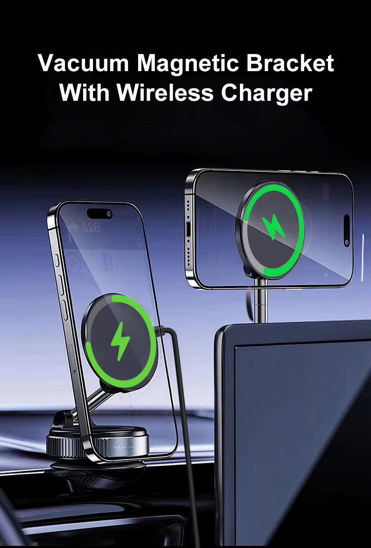 PhoneGrip — Support téléphone magnétique avec recharge sans fil